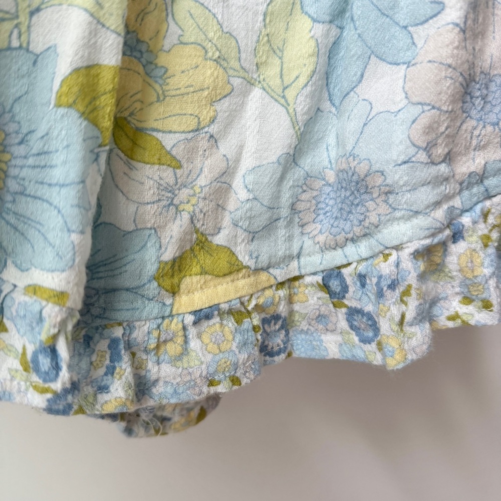 AMERICAN EAGLE | FLORAL 70s BEACH RUFFLE BOW ROMPER - Picture 8 of 11